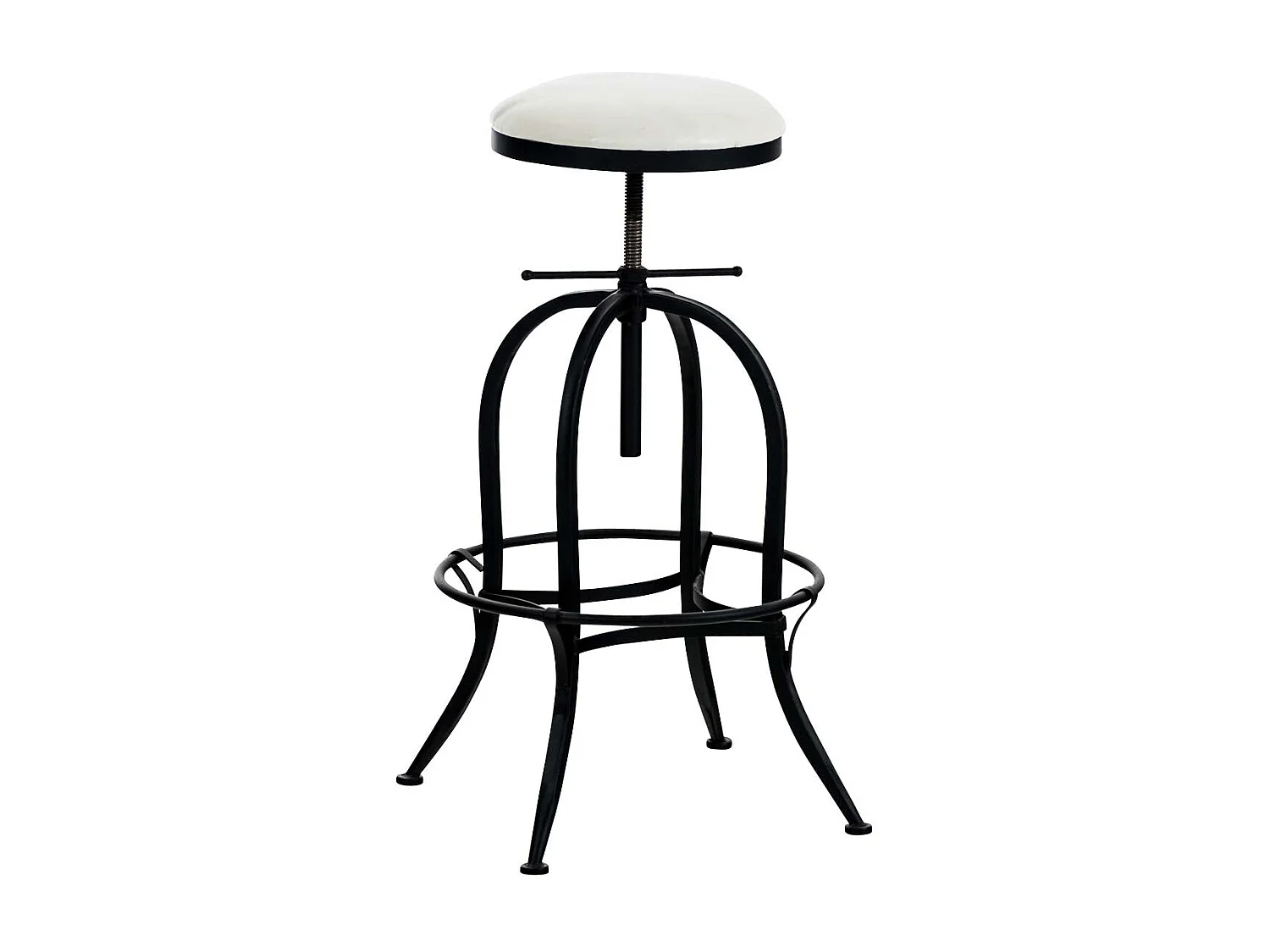 Tabouret de bar design métal blanche 45 x 45 x 73 cm 10_0005360