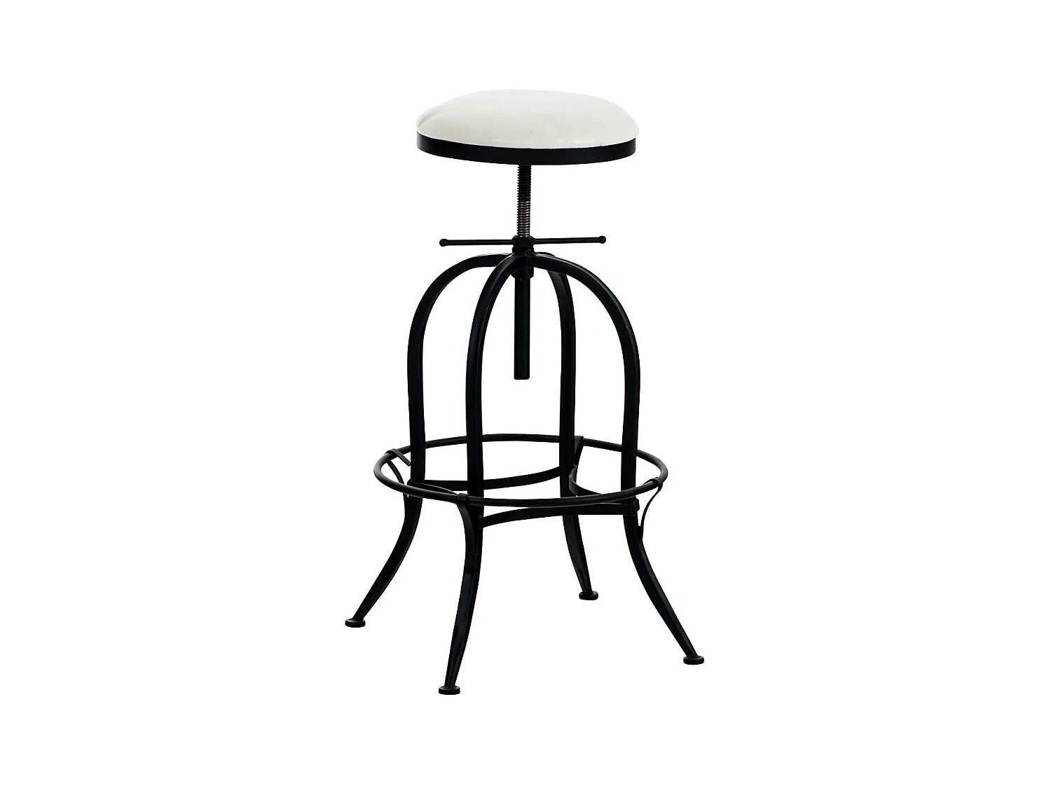 Tabouret de bar design métal blanche 45 x 45 x 73 cm 10_0005360