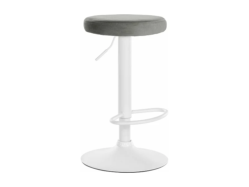 Tabouret de bar x1 métal blanche 38.5 x 38.5 x 60 cm 10_0005357