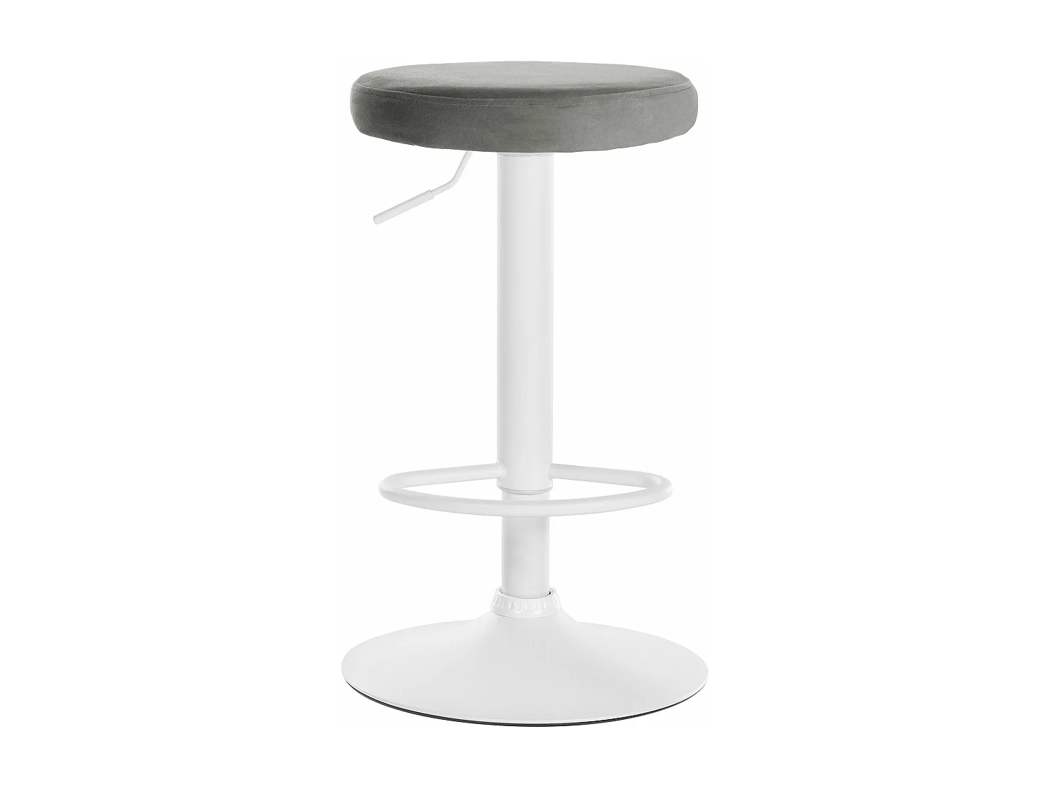 Tabouret de bar x1 métal blanche 38.5 x 38.5 x 60 cm 10_0005357