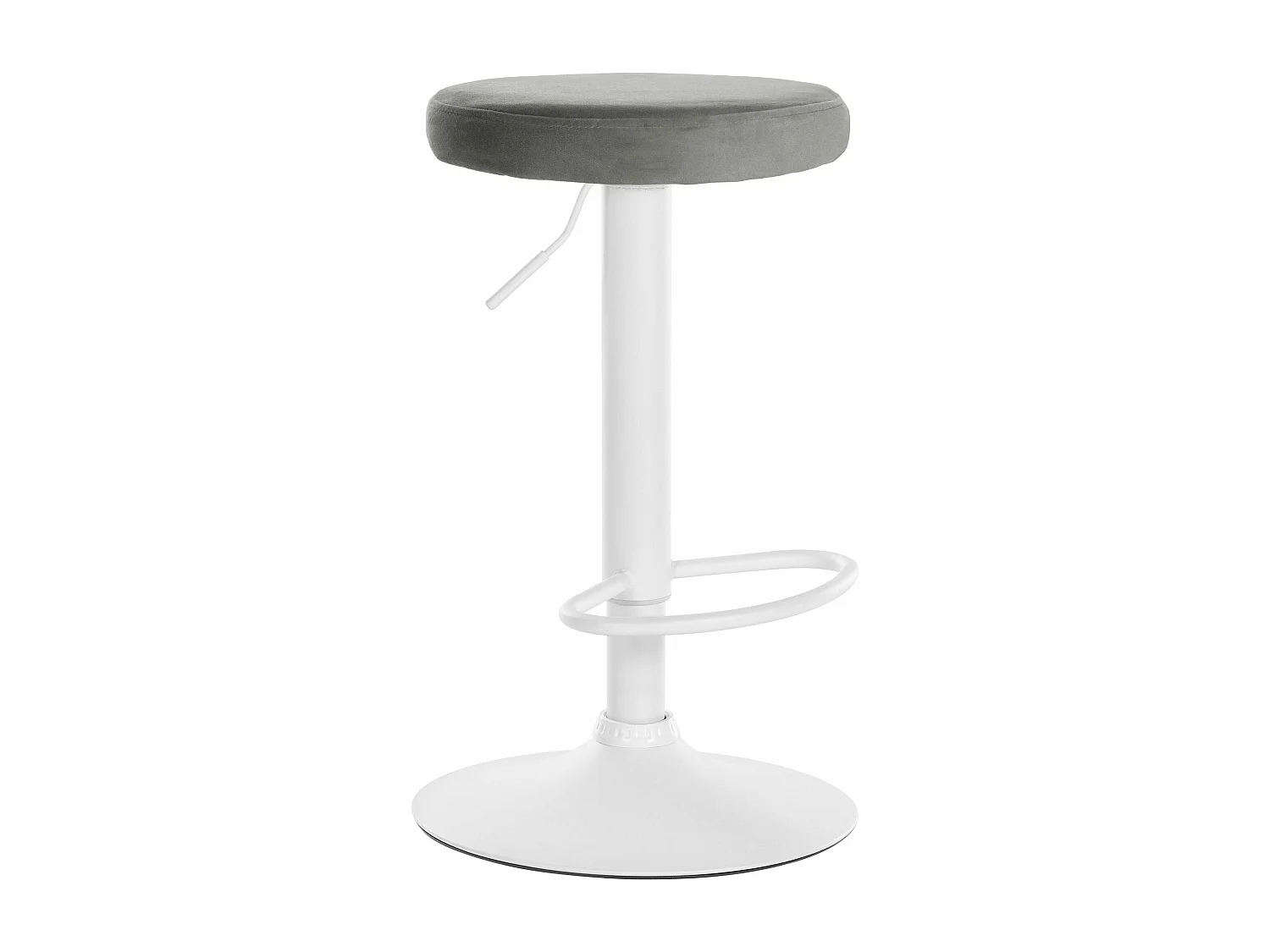 Tabouret de bar x1 métal blanche 38.5 x 38.5 x 60 cm 10_0005357