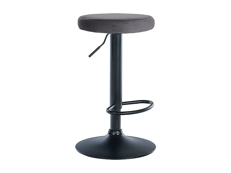 Tabouret de bar x1 métal grise 38.5 x 38.5 x 60 cm 10_0005352