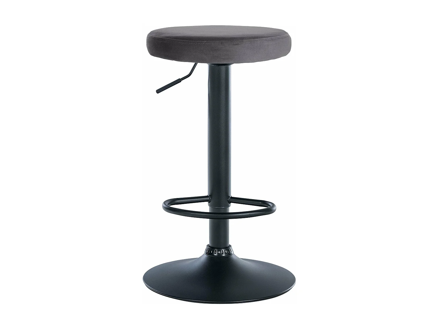 Tabouret de bar x1 métal grise 38.5 x 38.5 x 60 cm 10_0005352