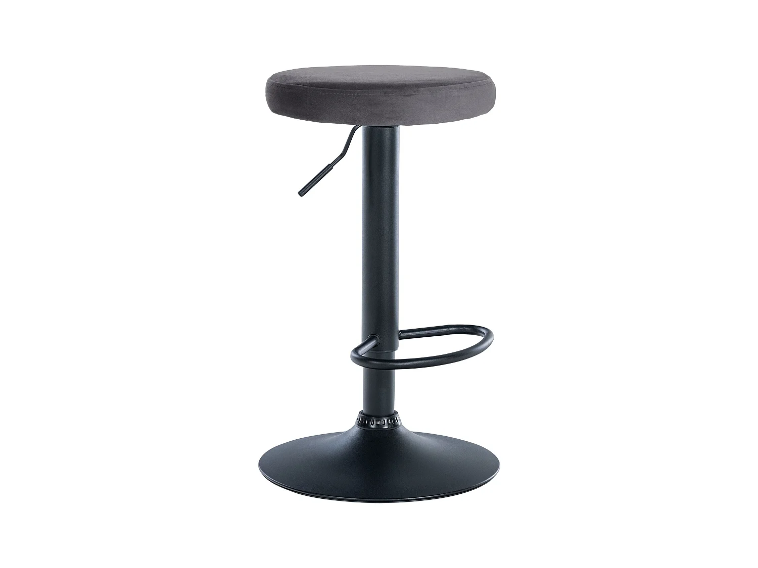 Tabouret de bar x1 métal grise 38.5 x 38.5 x 60 cm 10_0005352