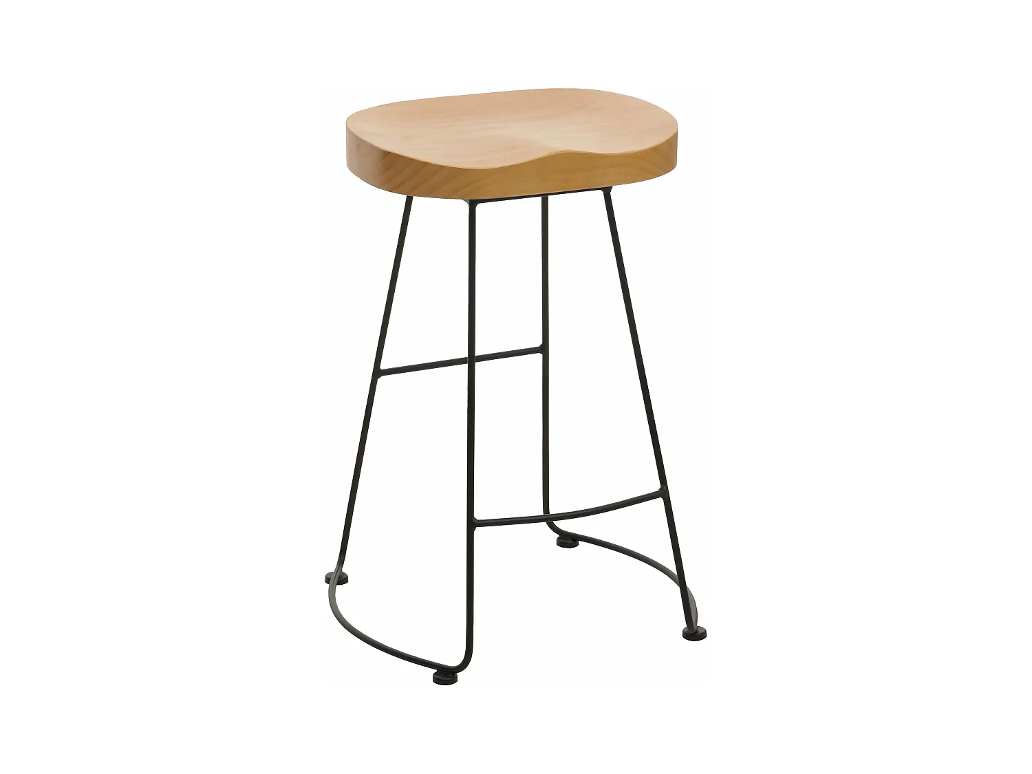 Tabouret de bar chaise métal marron 54 x 45 x 65 cm 04_0008592