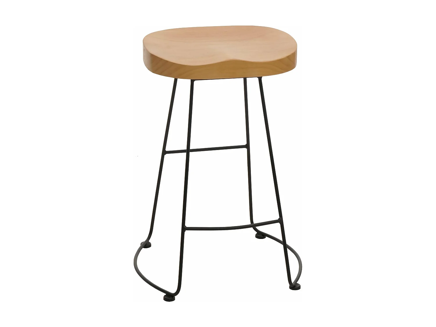 Tabouret de bar chaise métal marron 54 x 45 x 65 cm 04_0008592