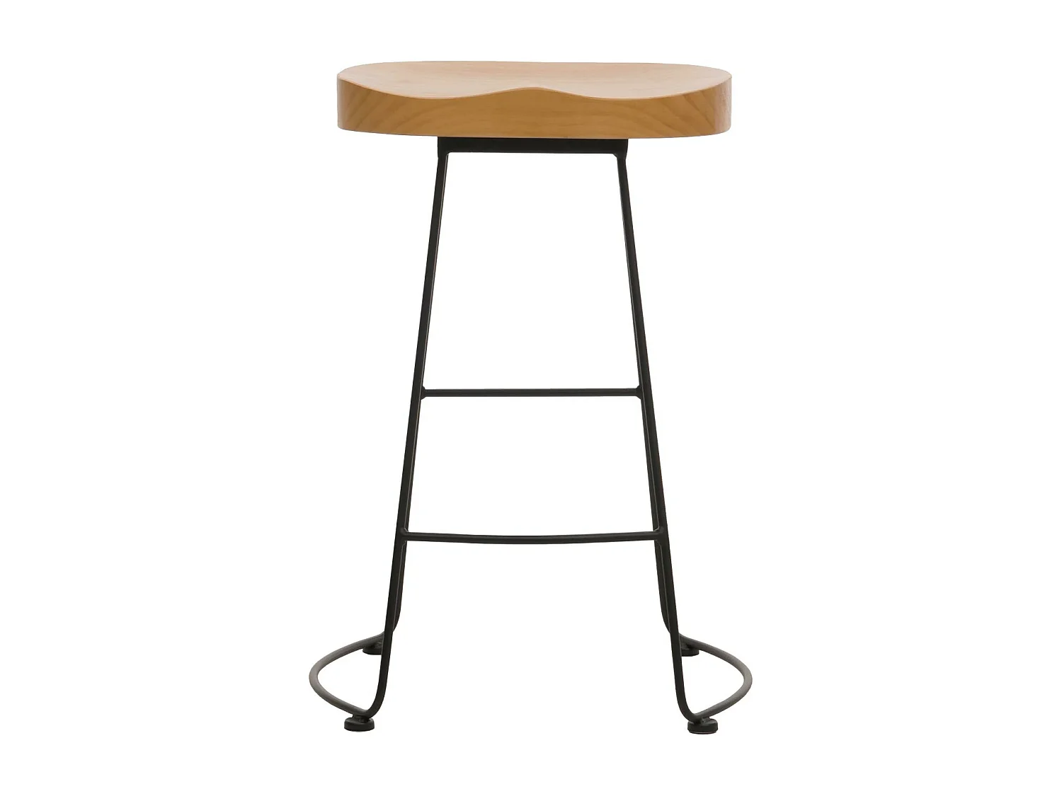 Tabouret de bar chaise métal marron 54 x 45 x 65 cm 04_0008592