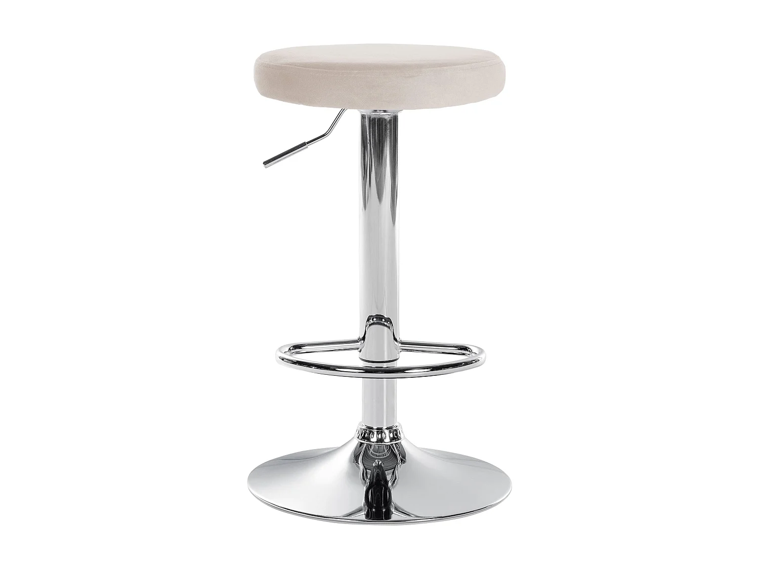 Tabouret de bar x1 métal crème 38.5 x 38.5 x 60 cm 10_0005347
