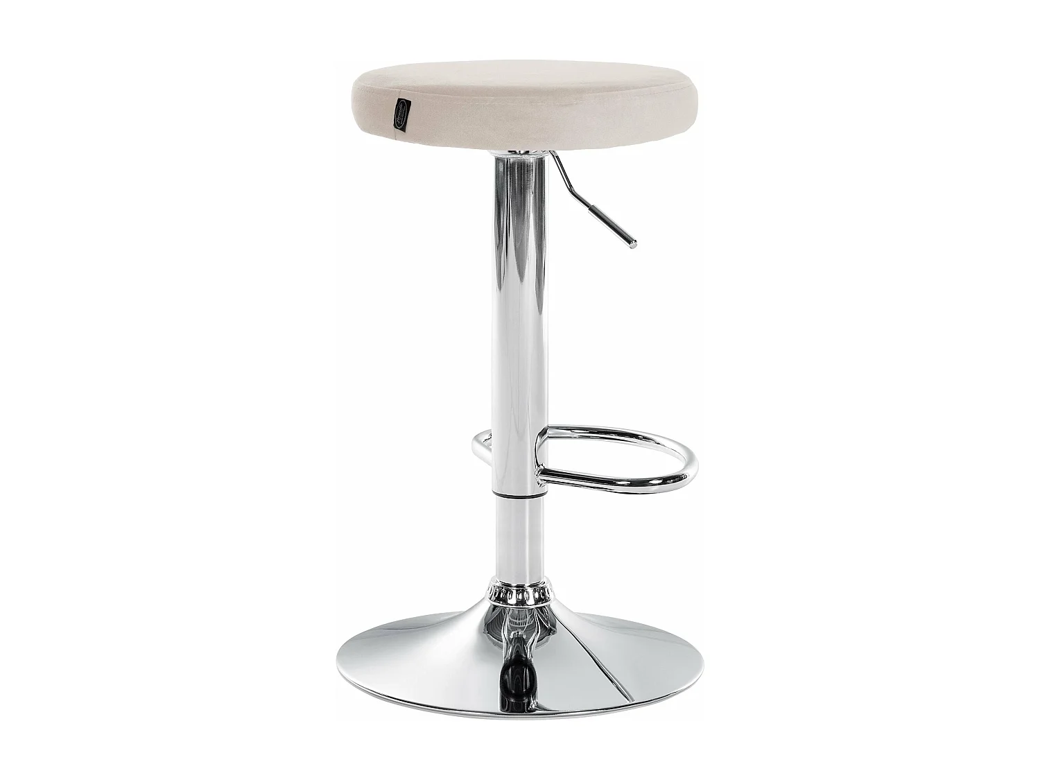 Tabouret de bar x1 métal crème 38.5 x 38.5 x 60 cm 10_0005347