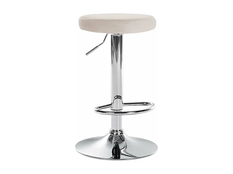 Tabouret de bar x1 métal crème 38.5 x 38.5 x 60 cm 10_0005347