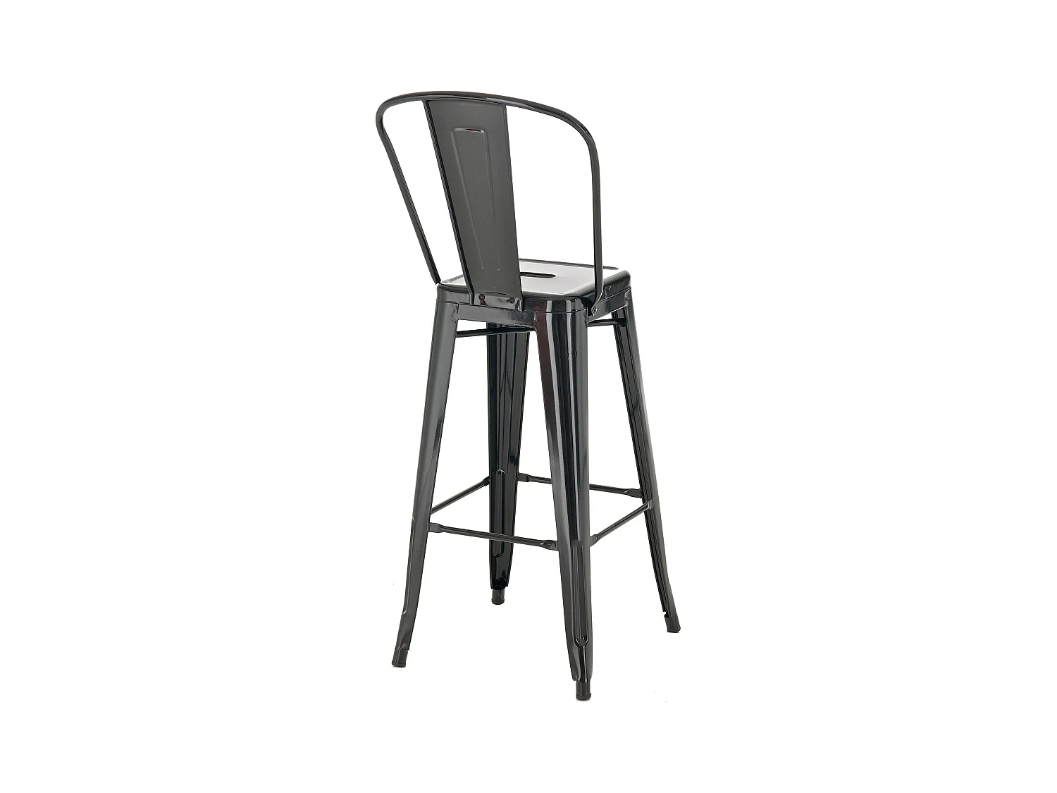 Lot de 4 tabourets métal argentée 44 x 52 x 115 cm 10_0004489