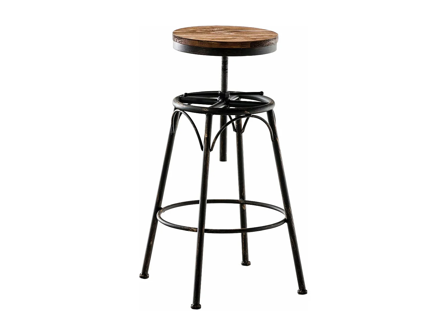 Tabouret de bar x1 métal marron 42 x 42 x 70 cm 10_0004539