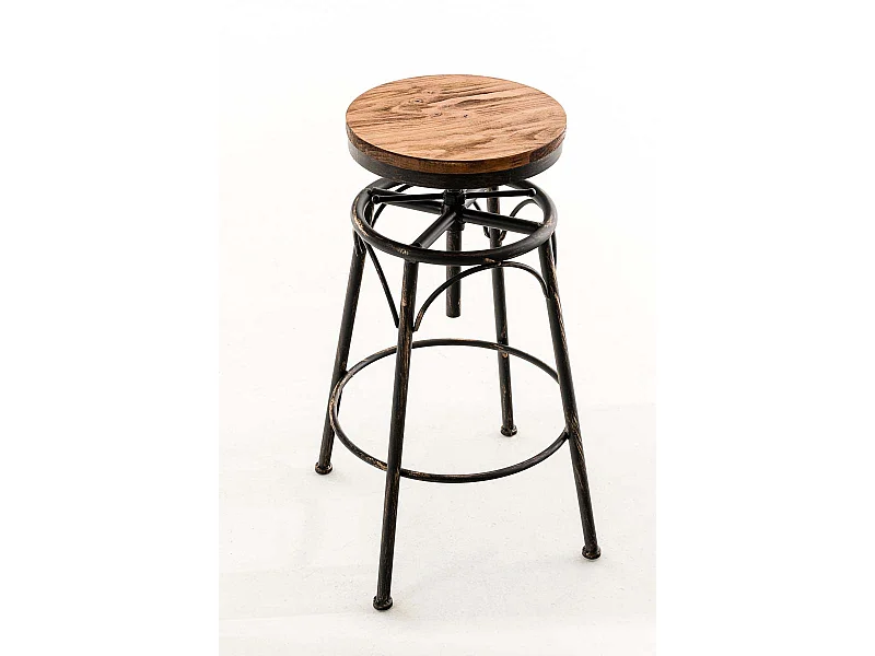 Tabouret de bar x1 métal marron 42 x 42 x 70 cm 10_0004539