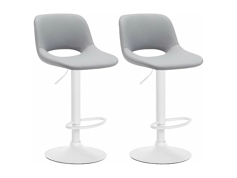 Tabourets de bar chaises métal blanche 42 x 46 x 86 cm 10_0004069