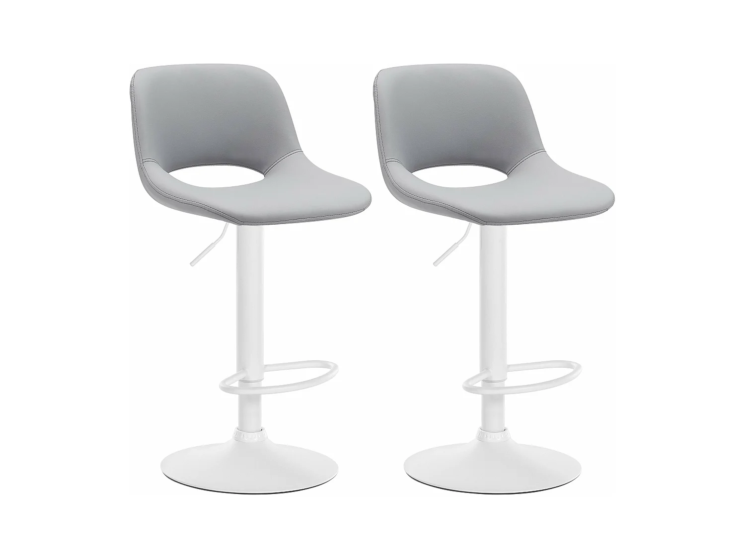 Tabourets de bar chaises métal blanche 42 x 46 x 86 cm 10_0004069