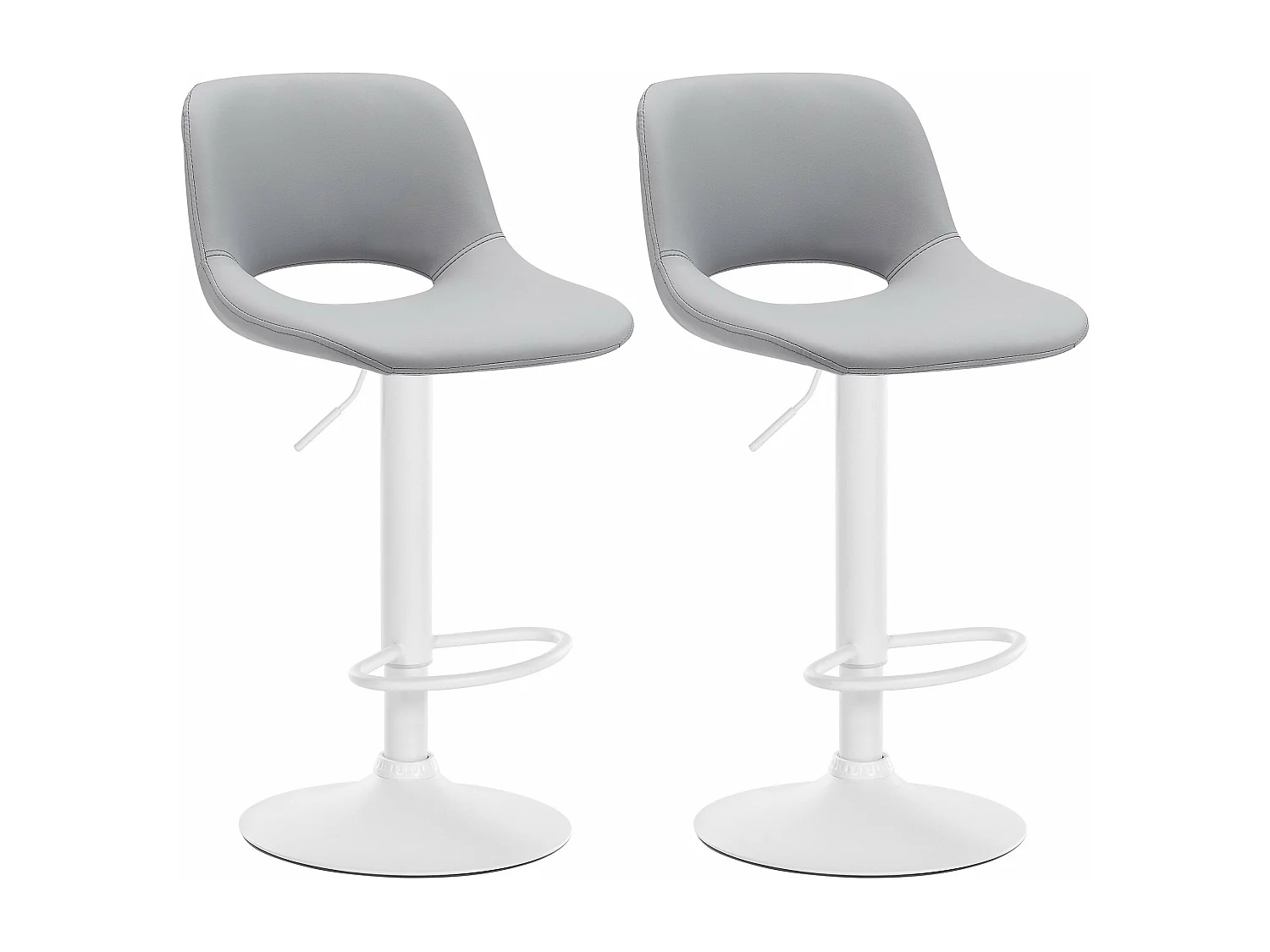 Tabourets de bar chaises métal blanche 42 x 46 x 86 cm 10_0004069
