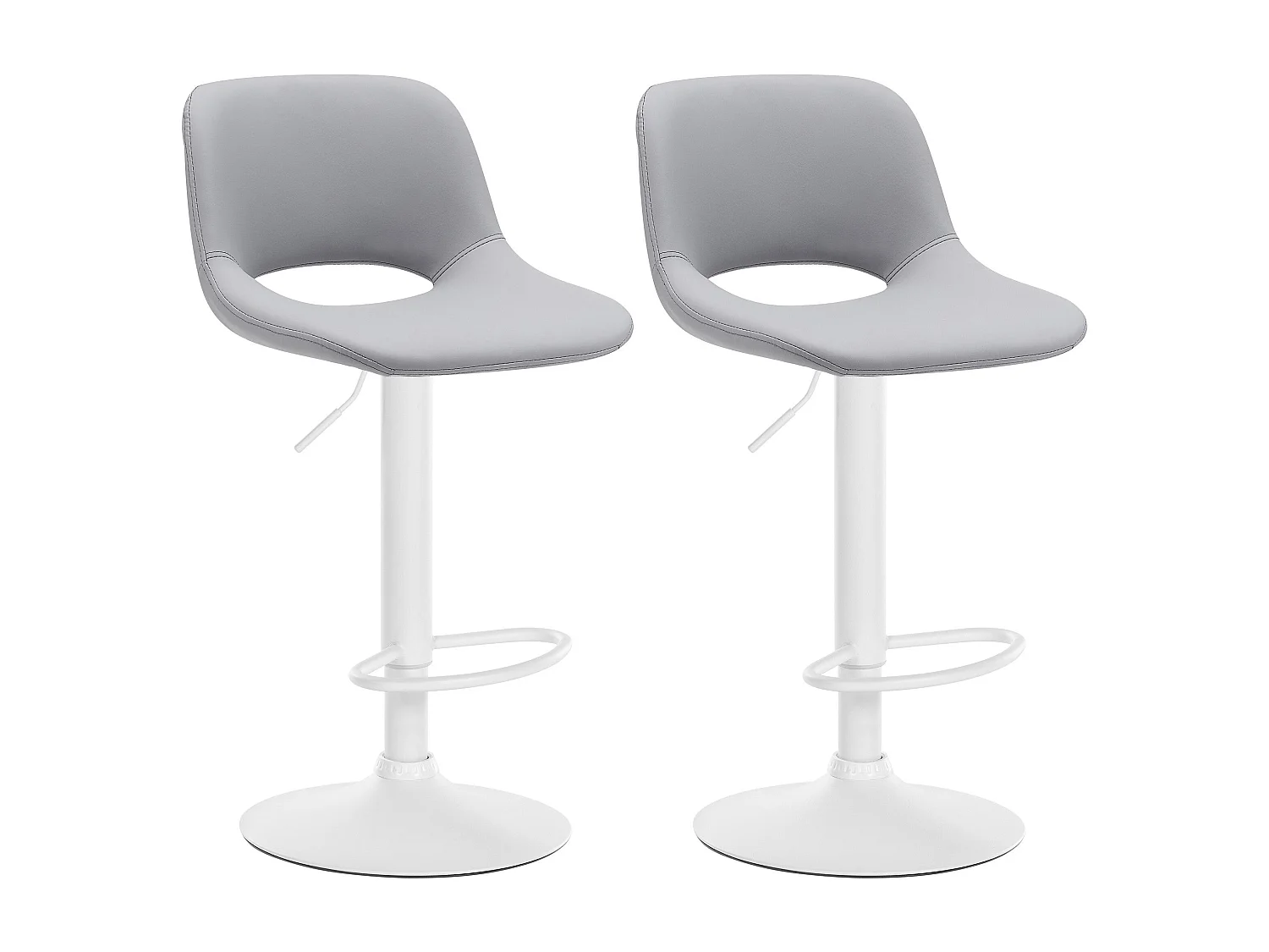 Tabourets de bar chaises métal blanche 42 x 46 x 86 cm 10_0004069