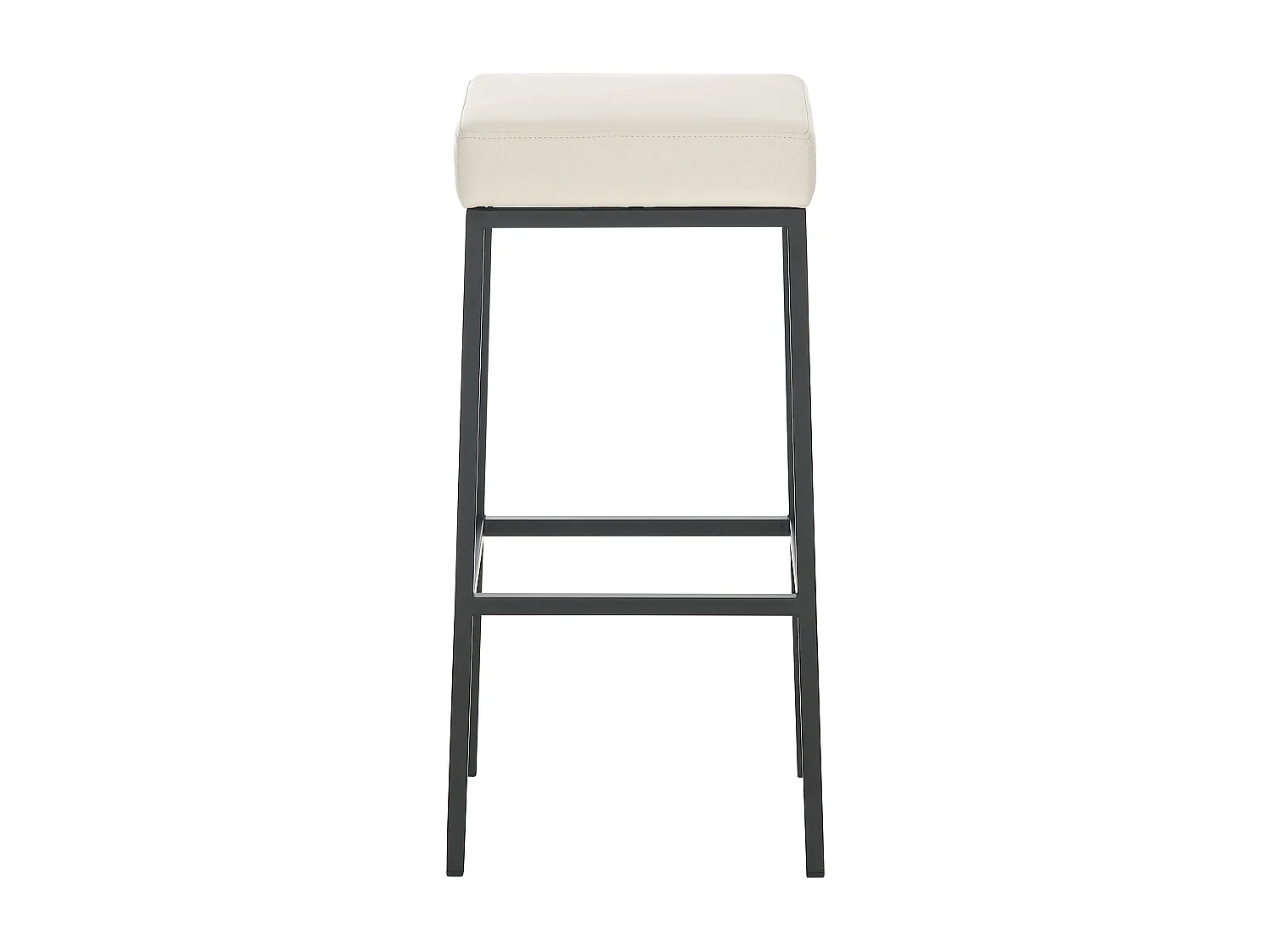 Tabouret de bar x1 métal crème 37 x 37 x 85 cm 10_0005245