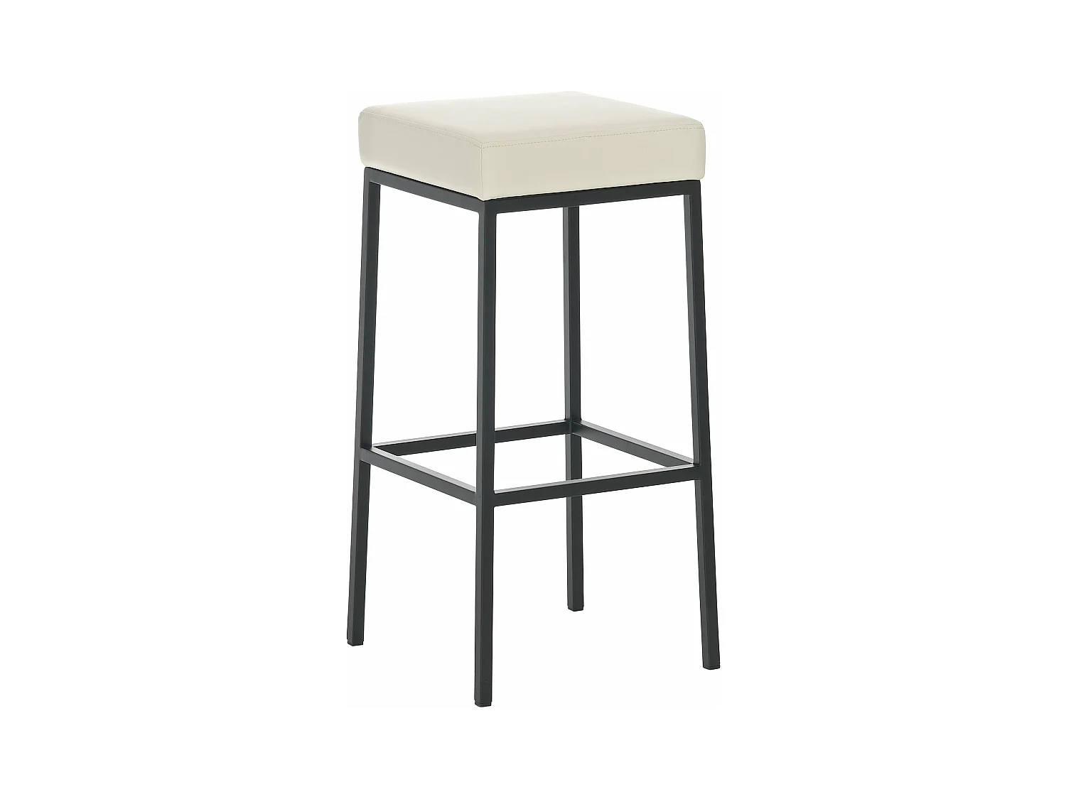 Tabouret de bar x1 métal crème 37 x 37 x 85 cm 10_0005245