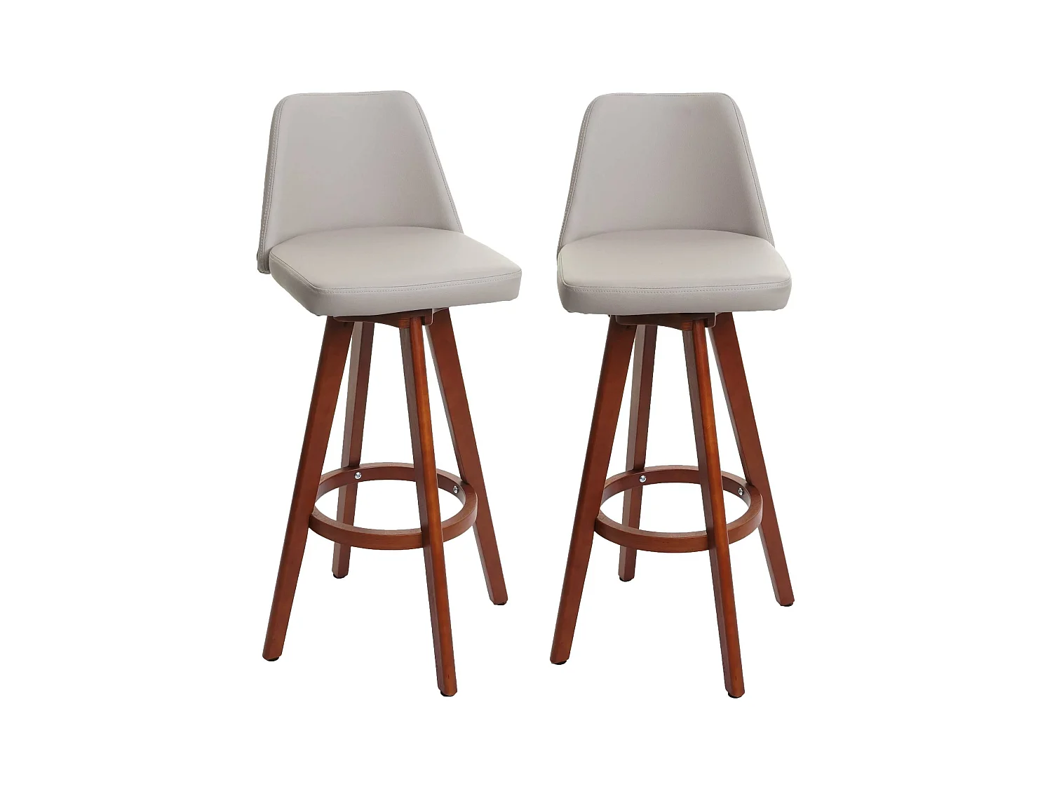Lot de 2 tabourets bois marron 40 x 32 x 71 cm 04_0007457