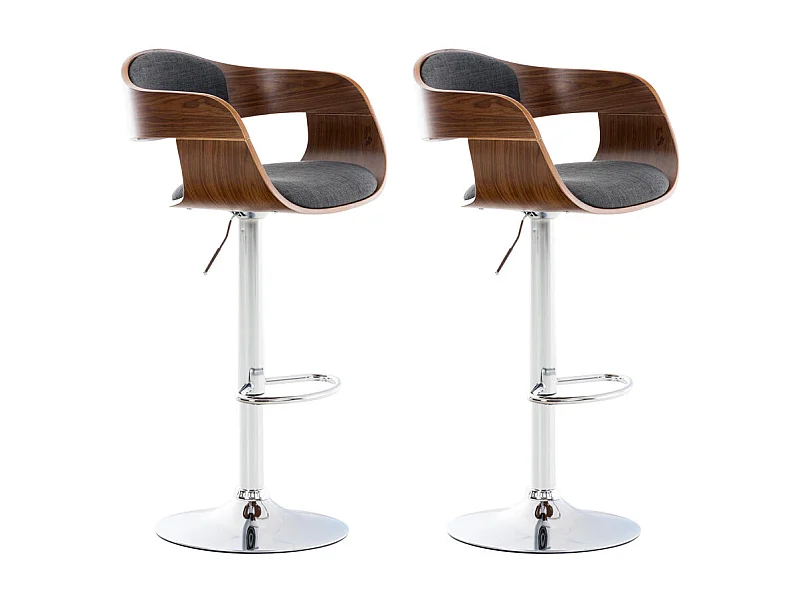 Lot de 2 tabourets bois marron 50 x 48 x 88 cm 10_0004251