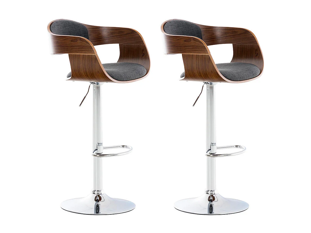 Lot de 2 tabourets bois marron 50 x 48 x 88 cm 10_0004251