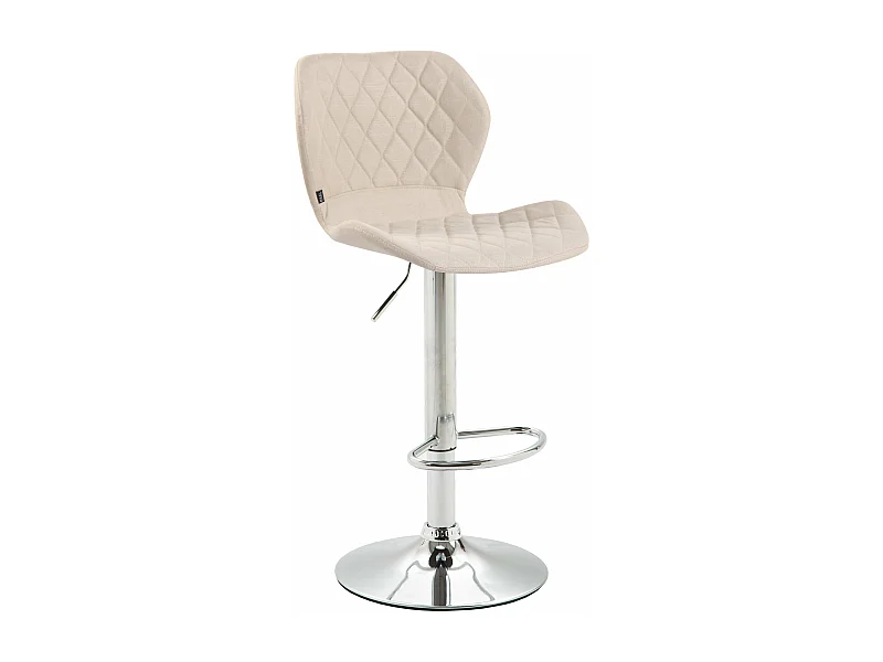 Tabouret de bar x1 métal crème 47 x 51 x 88 cm 10_0004658