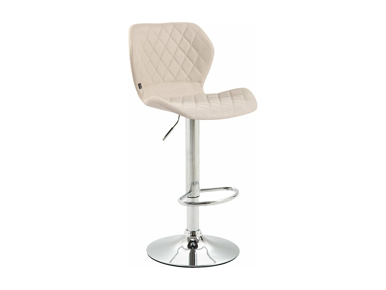 Tabouret de bar x1 métal crème 47 x 51 x 88 cm 10_0004658