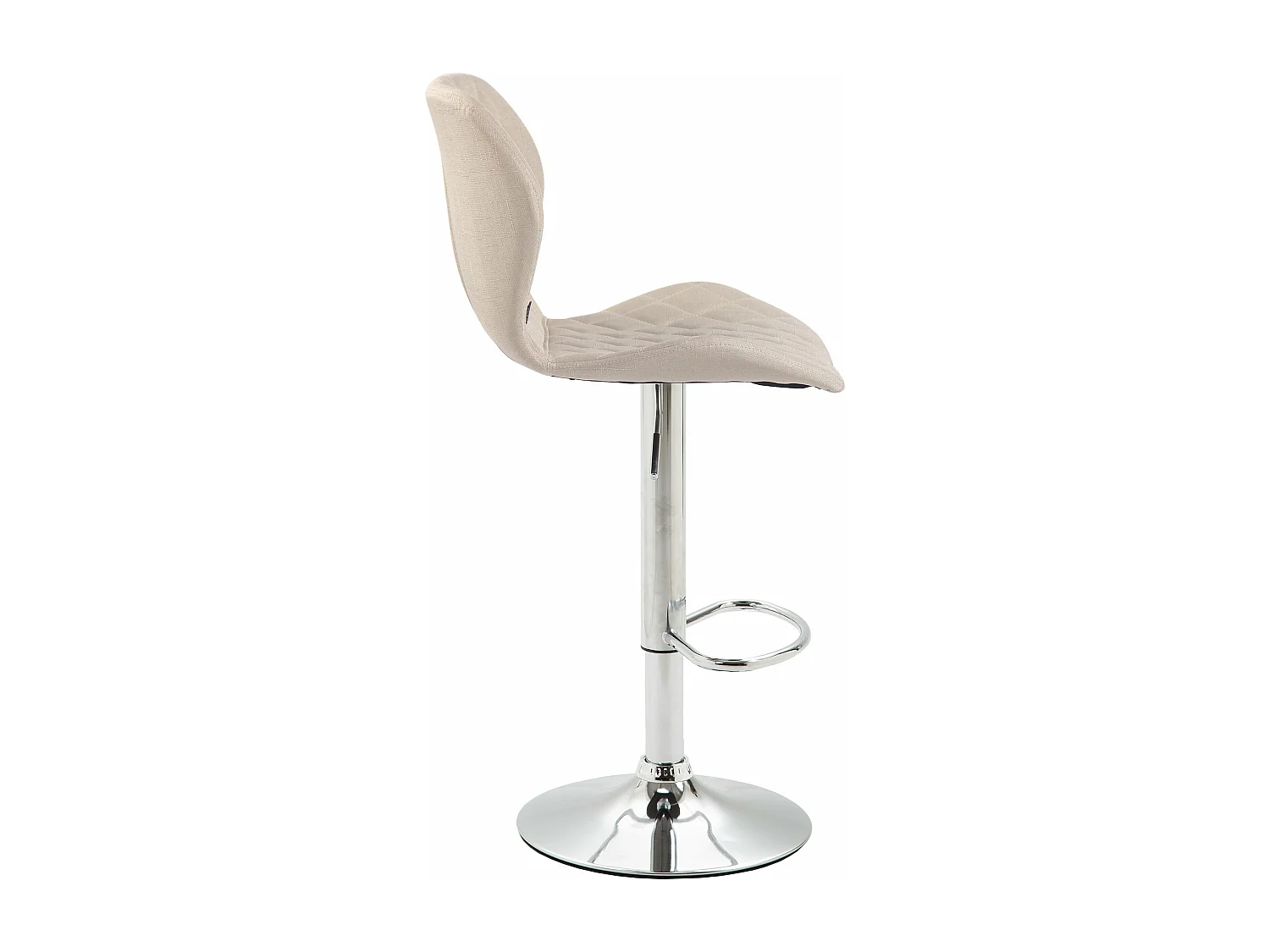 Tabouret de bar x1 métal crème 47 x 51 x 88 cm 10_0004658