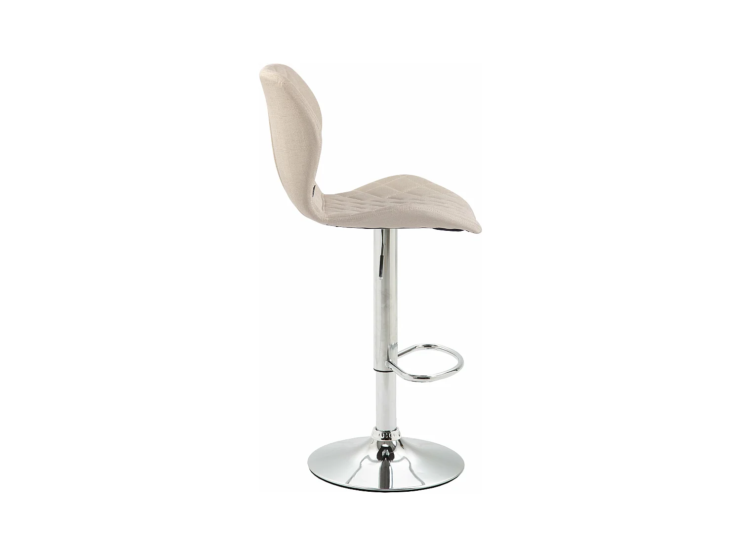 Tabouret de bar x1 métal crème 47 x 51 x 88 cm 10_0004658