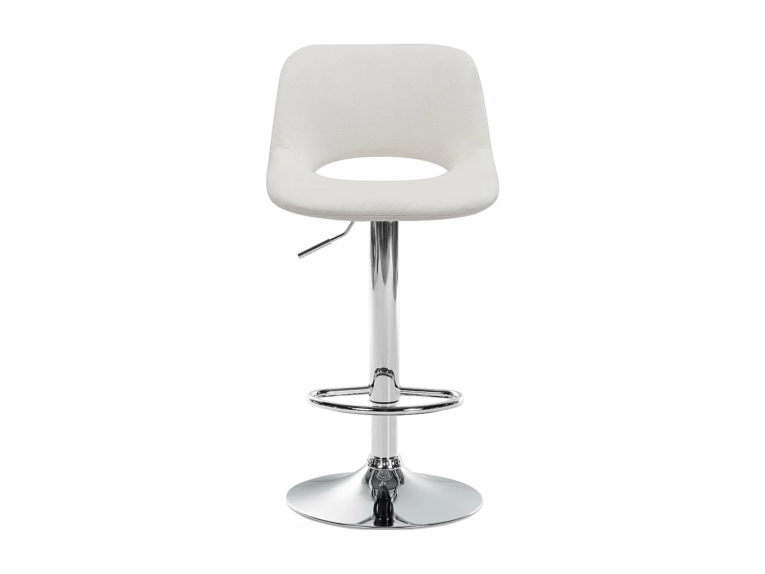 Tabouret de bar chaise métal crème 42 x 46 x 86 cm 10_0004590