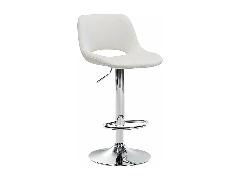 Tabouret de bar chaise métal crème 42 x 46 x 86 cm 10_0004590