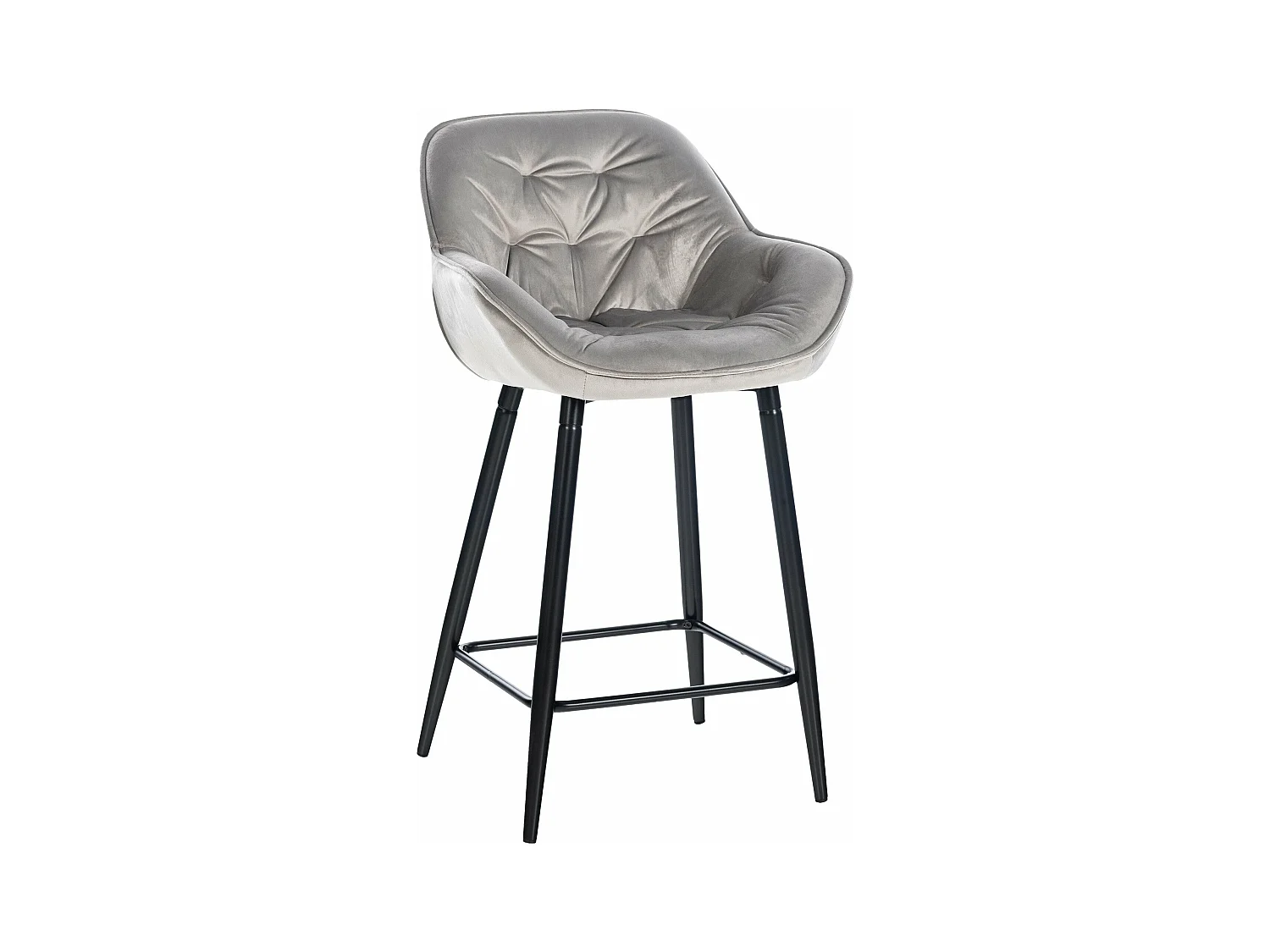 Tabouret de bar chaise métal grise 54 x 57.5 x 103 cm 10_0004893
