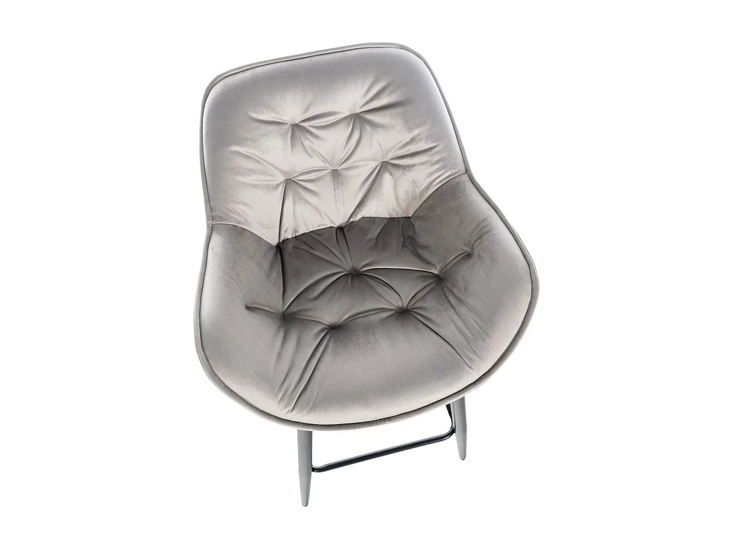 Tabouret de bar chaise métal grise 54 x 57.5 x 103 cm 10_0004893