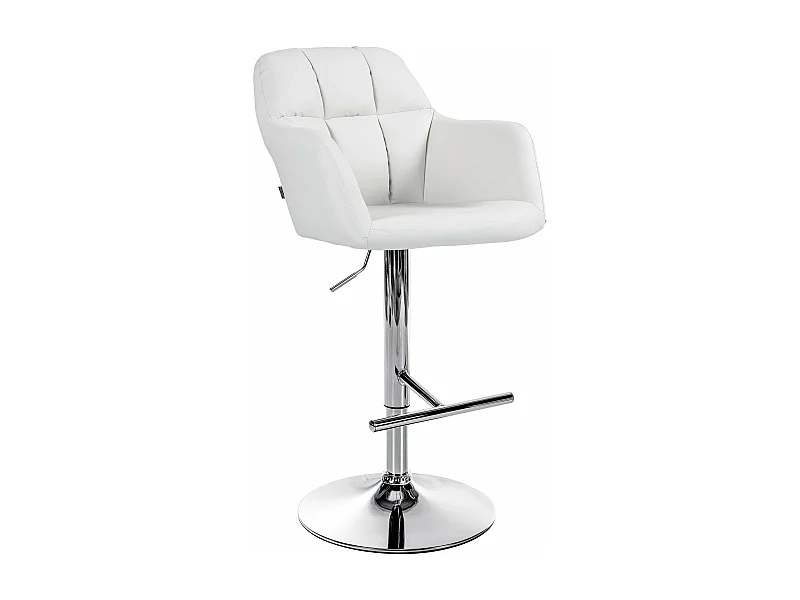 Tabouret de bar chaise métal blanche 57 x 59 x 97 cm 10_0005256