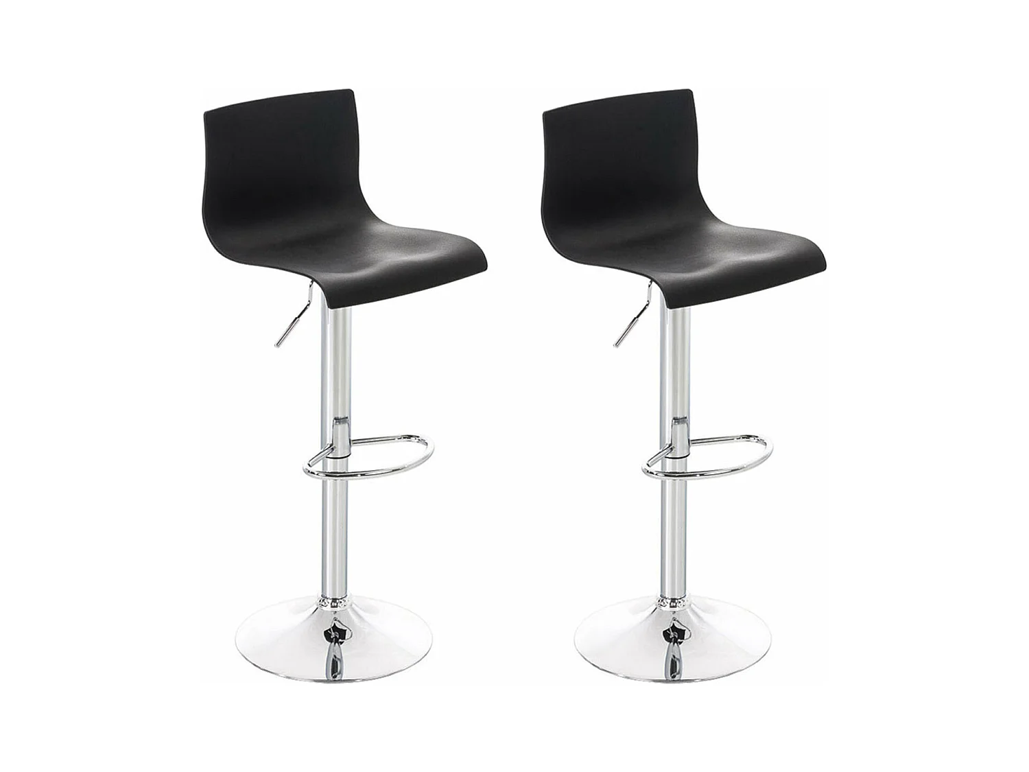 Lot de 2 tabourets métal argentée 39 x 36 x 84 cm 10_0004185