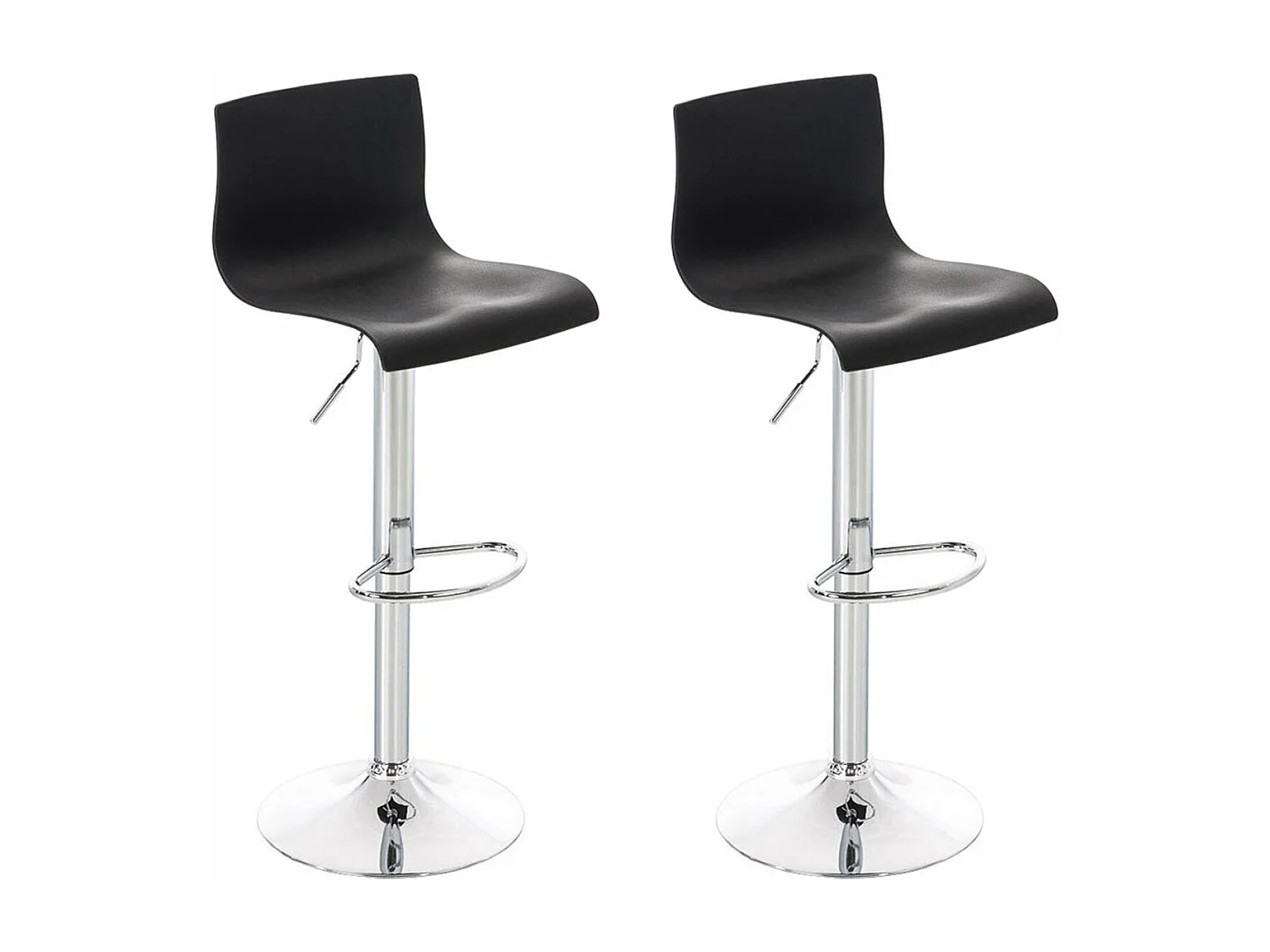 Lot de 2 tabourets métal argentée 39 x 36 x 84 cm 10_0004185