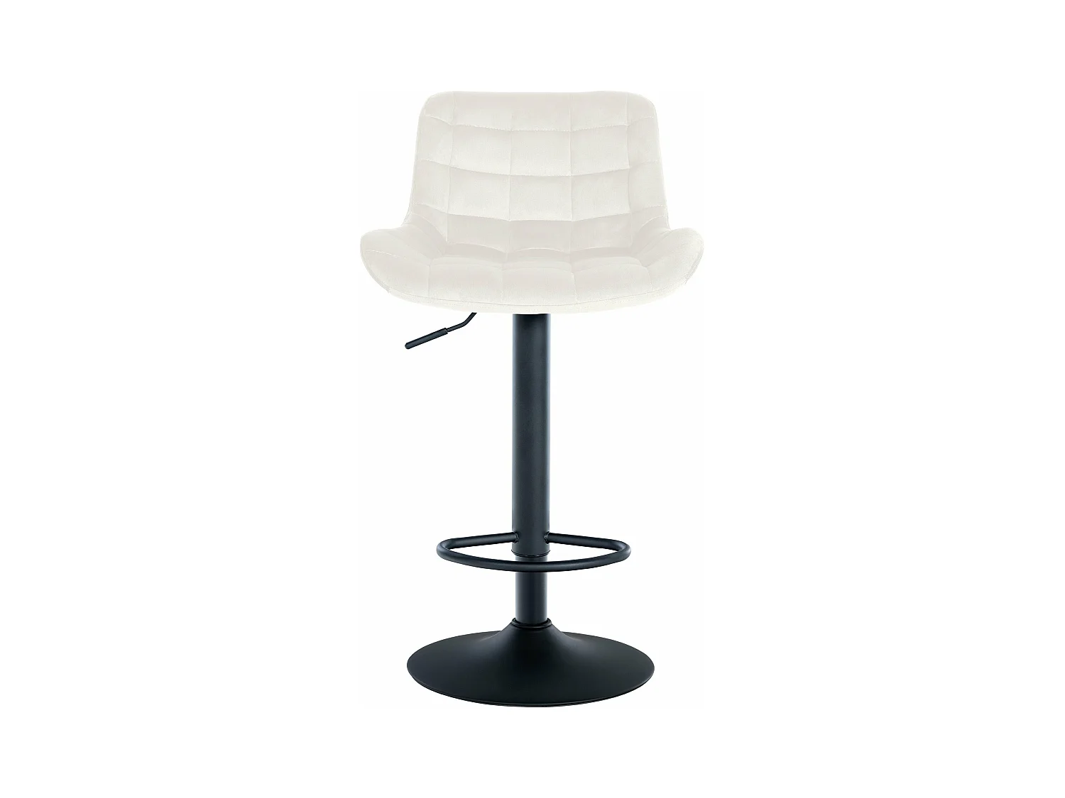 Tabouret de bar x1 métal crème 48 x 54 x 81 cm 10_0005446