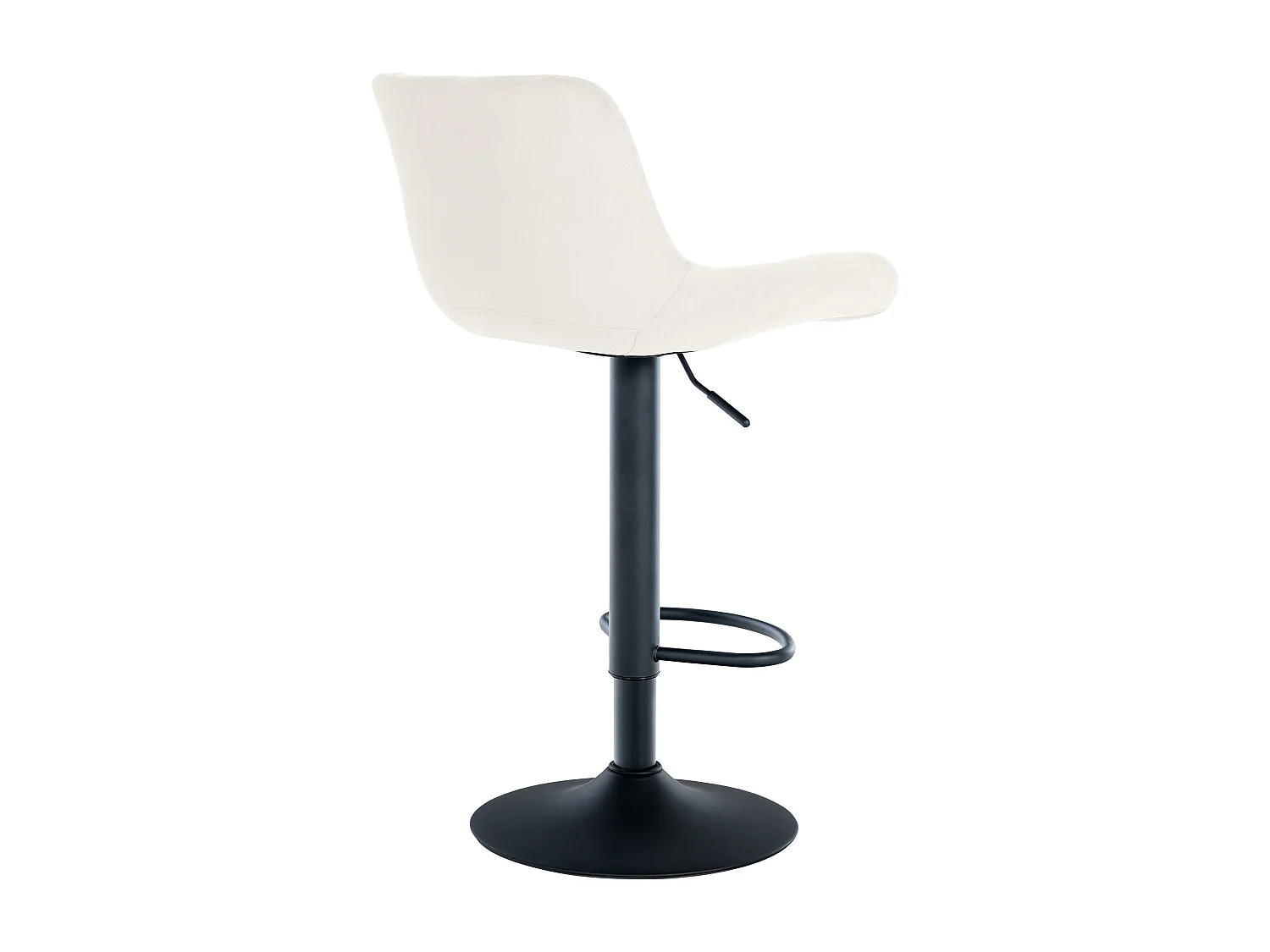 Tabouret de bar x1 métal crème 48 x 54 x 81 cm 10_0005446