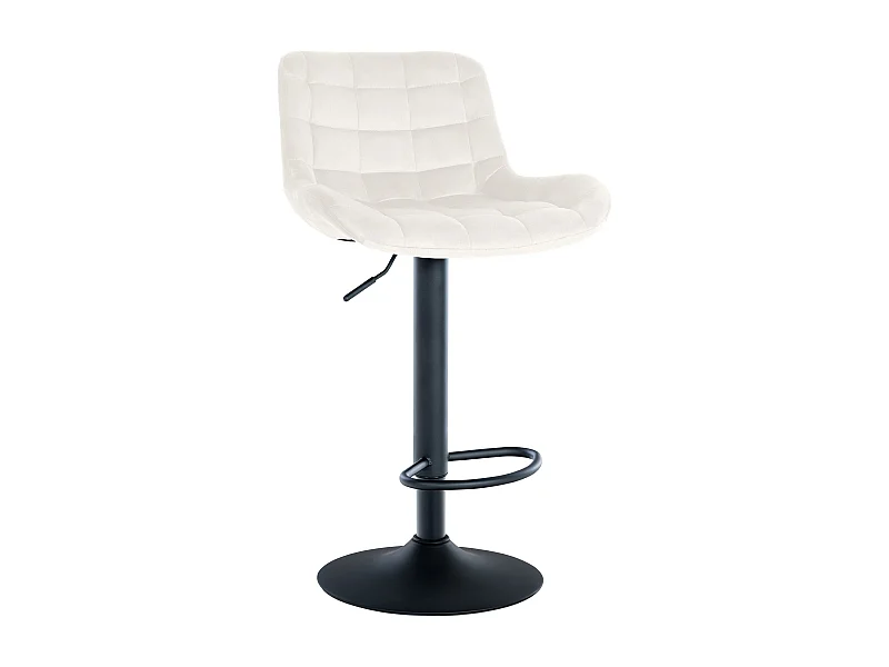 Tabouret de bar x1 métal crème 48 x 54 x 81 cm 10_0005446