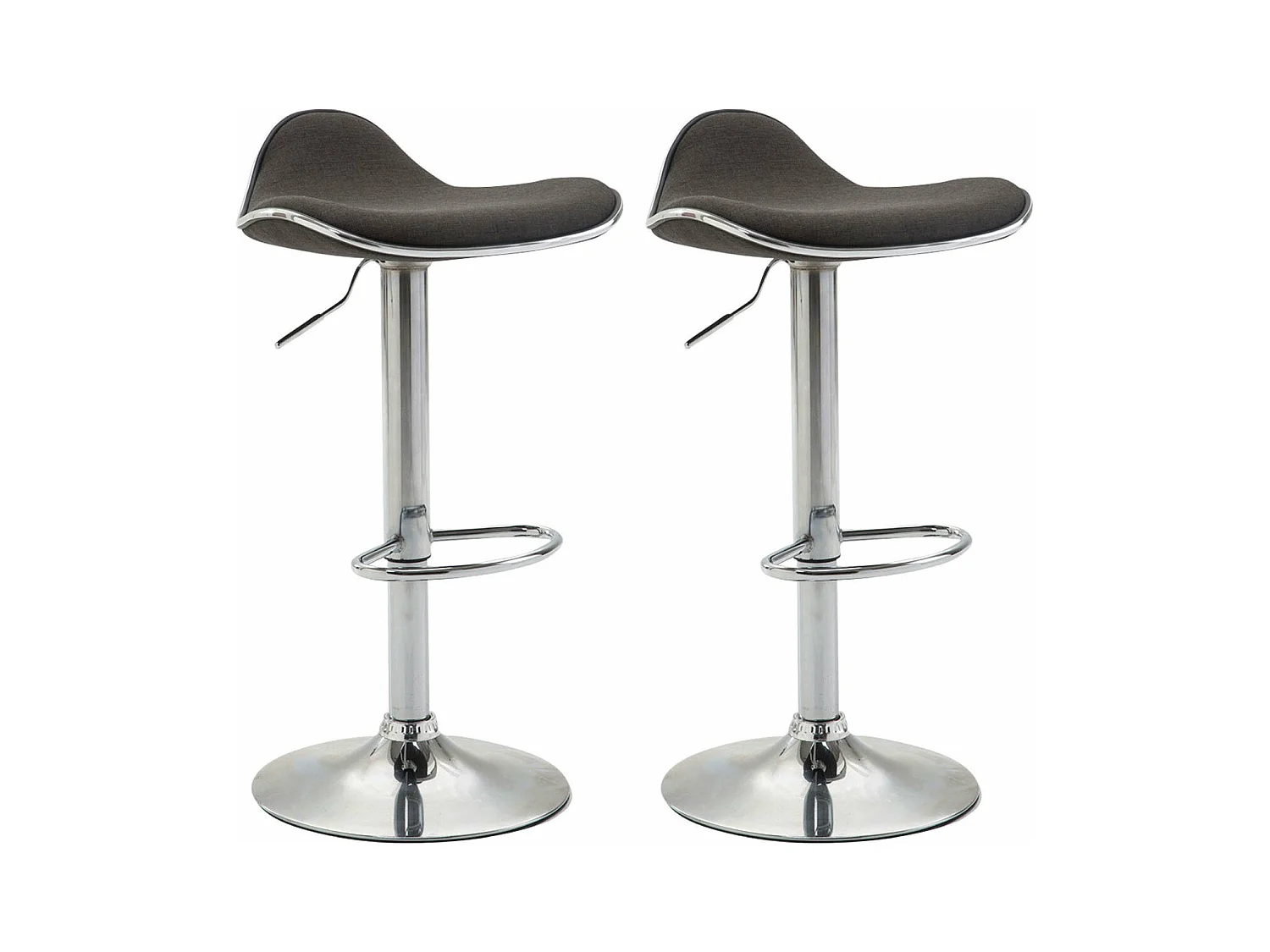 Lot de 2 tabourets métal grise 45 x 45 x 71 cm 10_0004410