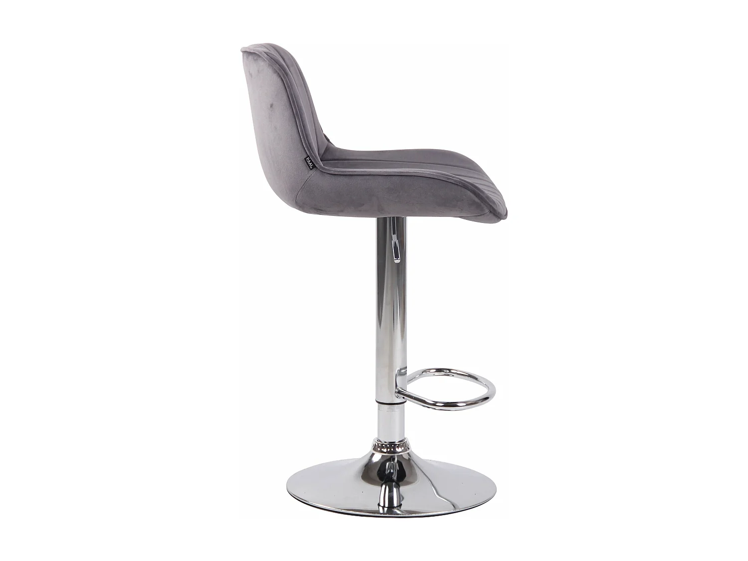 Tabouret de bar chaise métal grise 50 x 50 x 86 cm 10_0005106