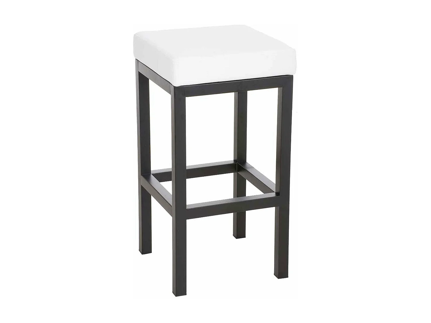 Tabouret de bar x1 métal blanche 41 x 41 x 85 cm 10_0005412