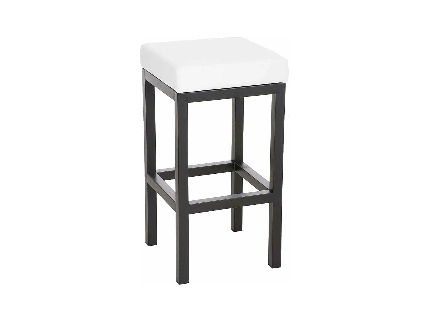 Tabouret de bar x1 métal blanche 41 x 41 x 85 cm 10_0005412