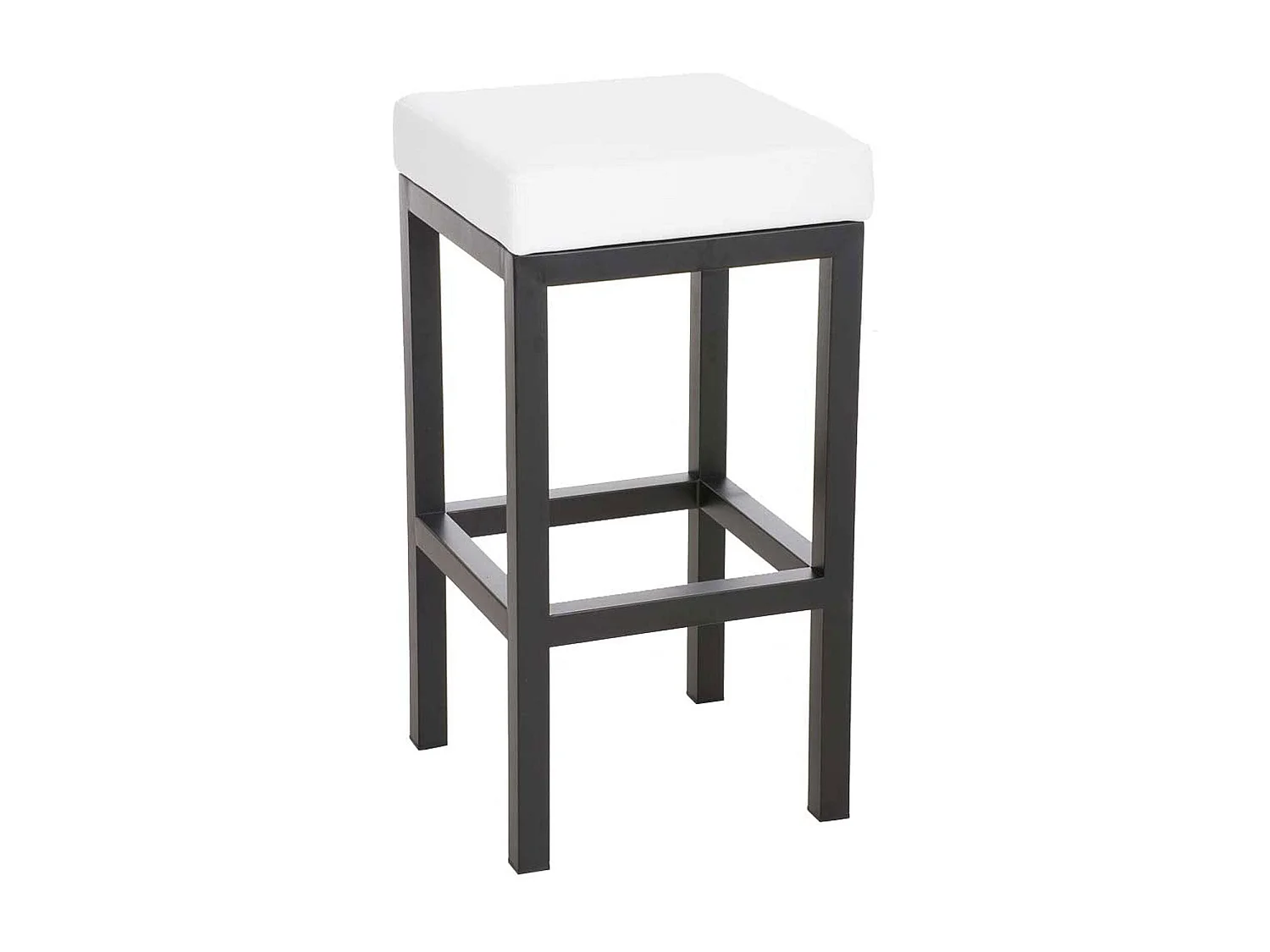 Tabouret de bar x1 métal blanche 41 x 41 x 85 cm 10_0005412