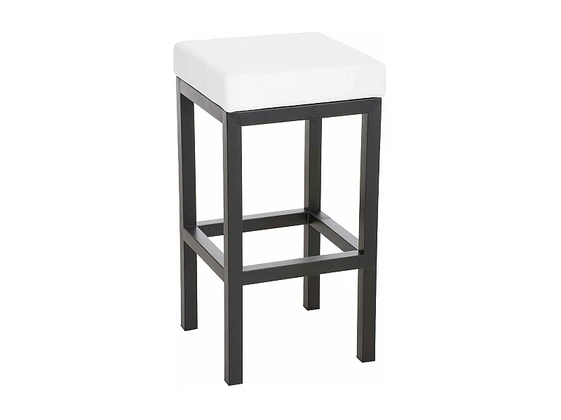 Tabouret de bar x1 métal blanche 41 x 41 x 85 cm 10_0005412