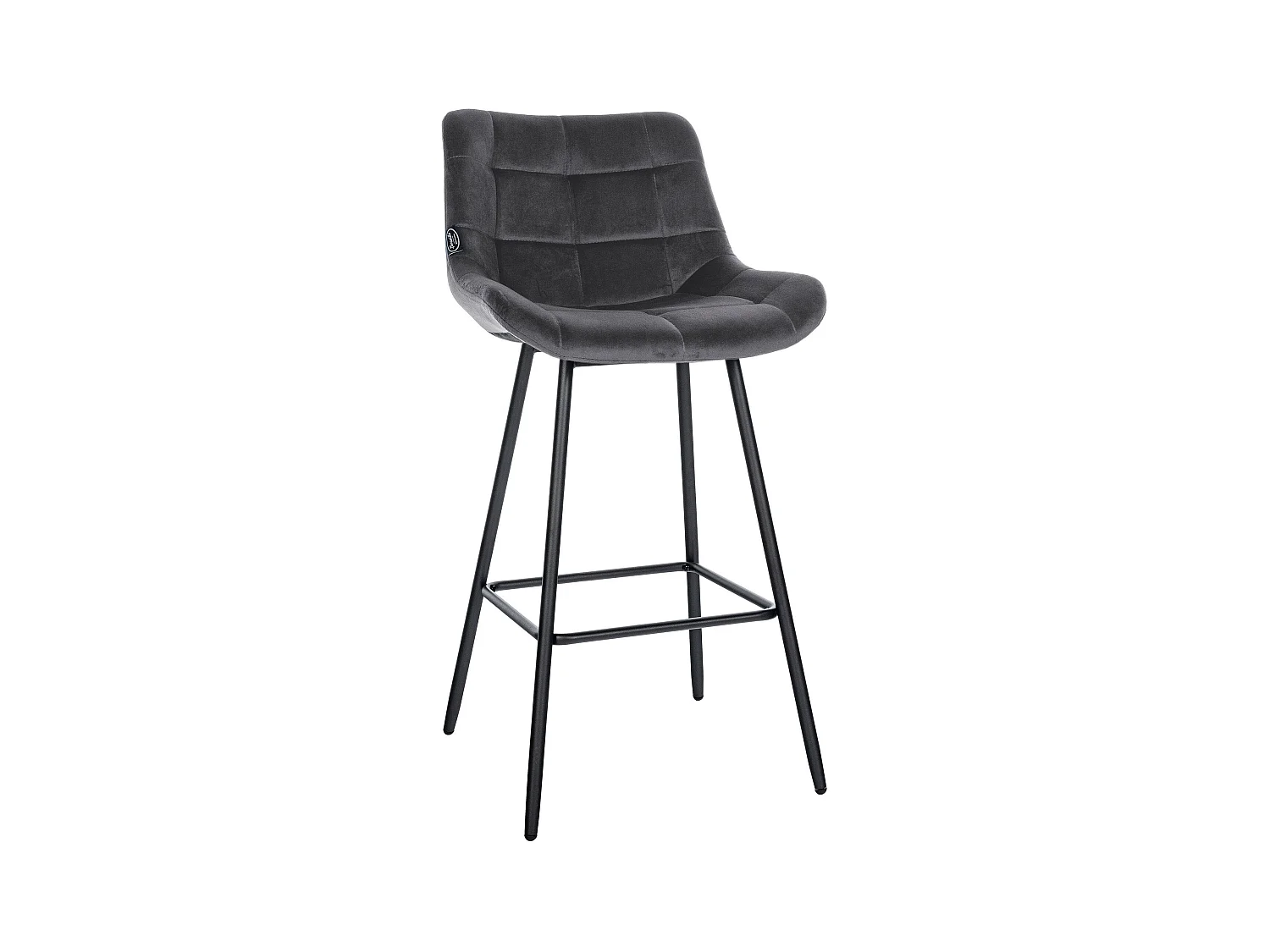 Tabouret de bar x1 métal grise 49 x 56 x 104 cm 10_0005461