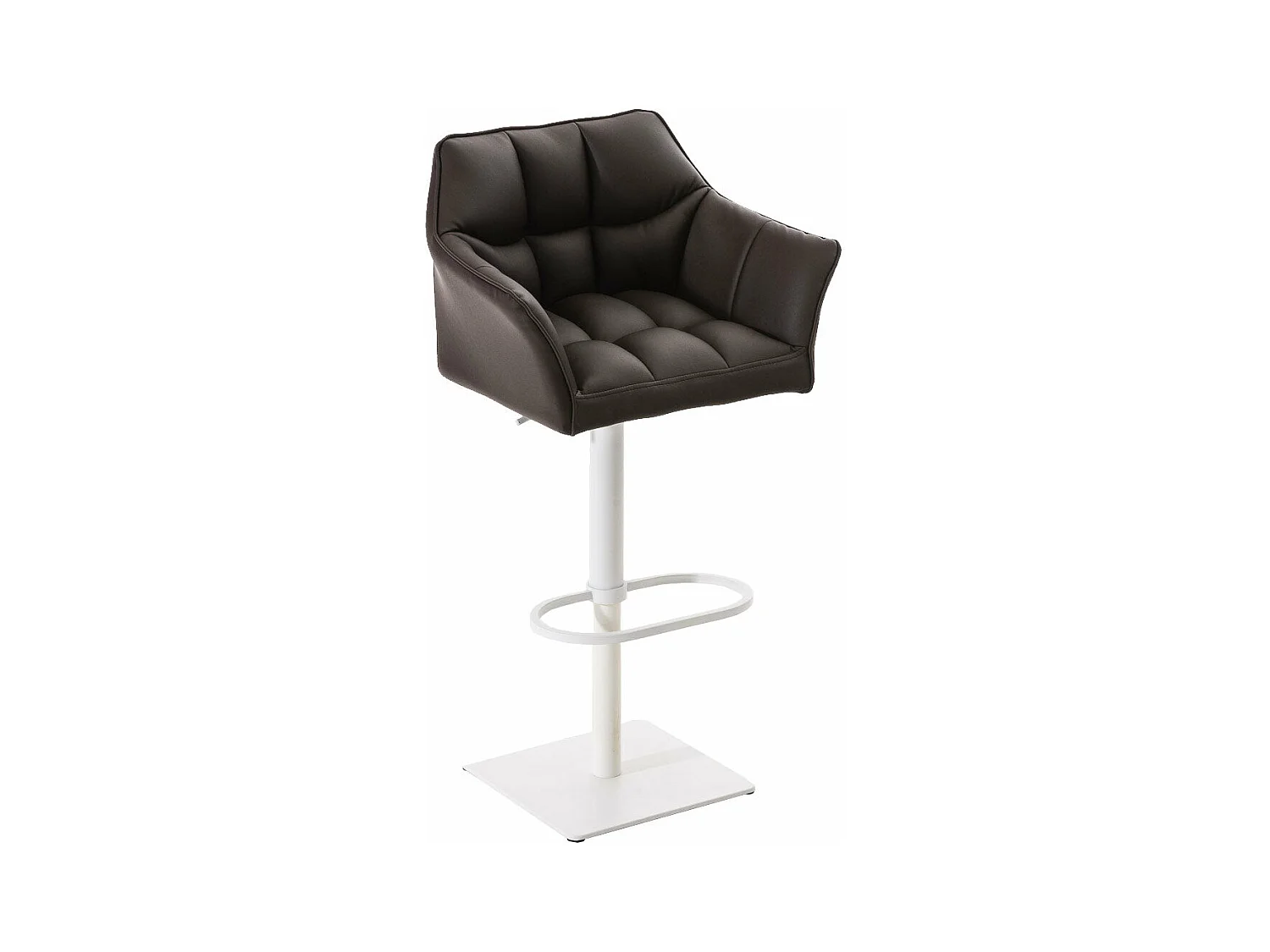 Tabouret de bar chaise métal blanche 64 x 45 x 88 cm 10_0004736