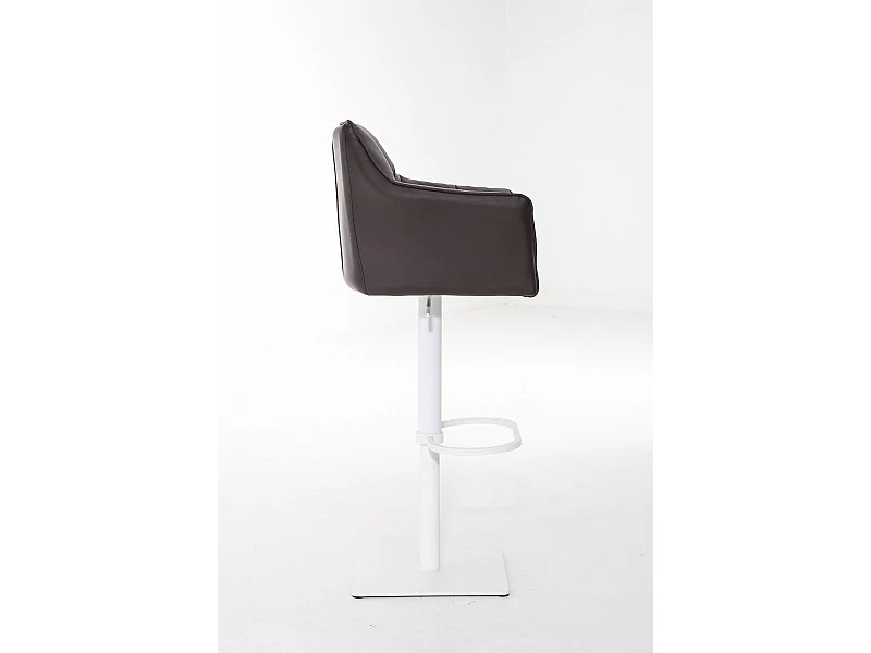 Tabouret de bar chaise métal blanche 64 x 45 x 88 cm 10_0004736