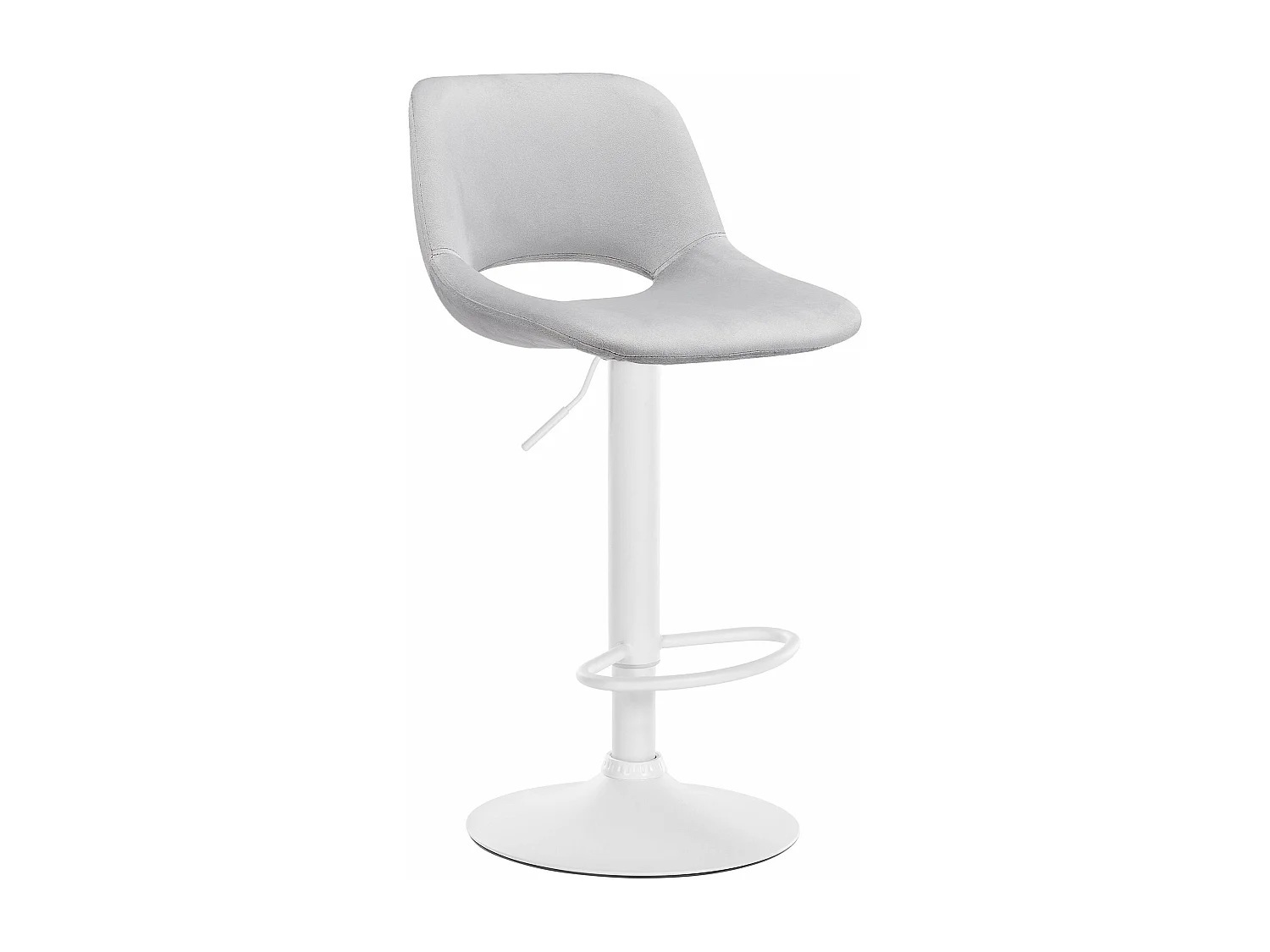 Tabouret de bar chaise métal blanche 42 x 46 x 86 cm 10_0004607